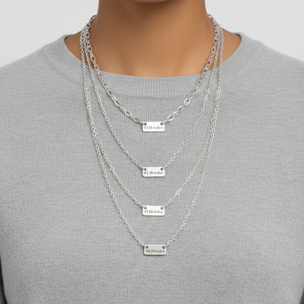 Italian 925 Sterling Silver Cable Chains - Picture 2 of 3
